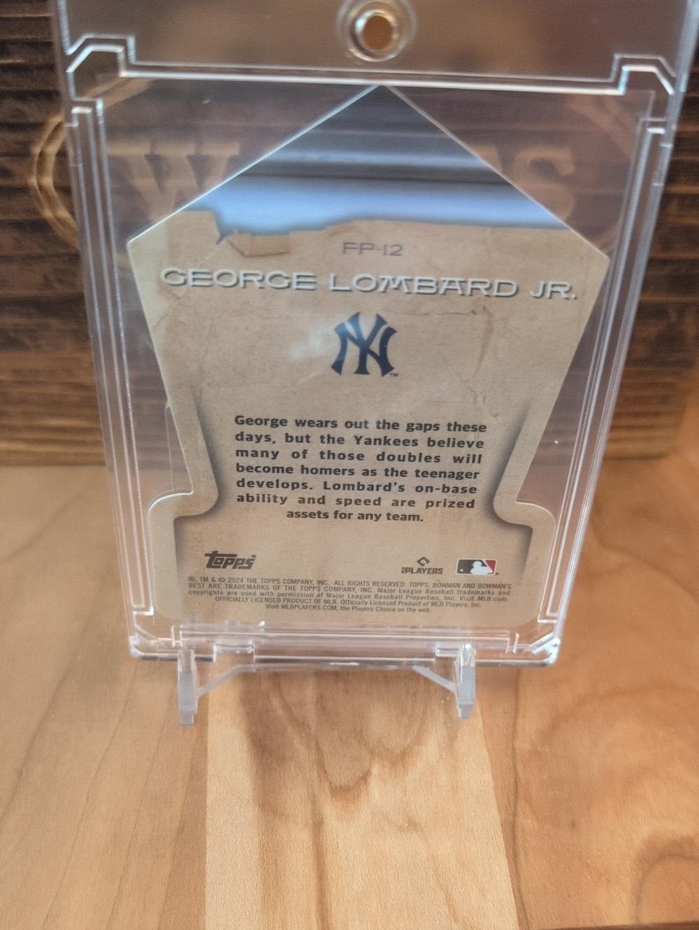 2024 Bowman's Best George Lombard Jr. Fabled Phenoms Diecut Rookie Card Yankees - Picture 4 of 4